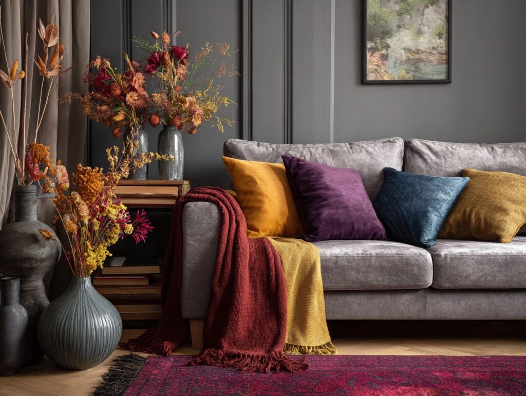 Bold Colors and Autumn Florals for a Cozy Vibe

