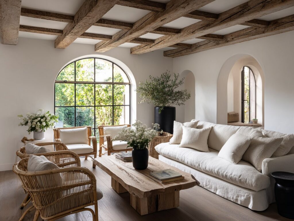 Rustic Beige Living with Natural Charm