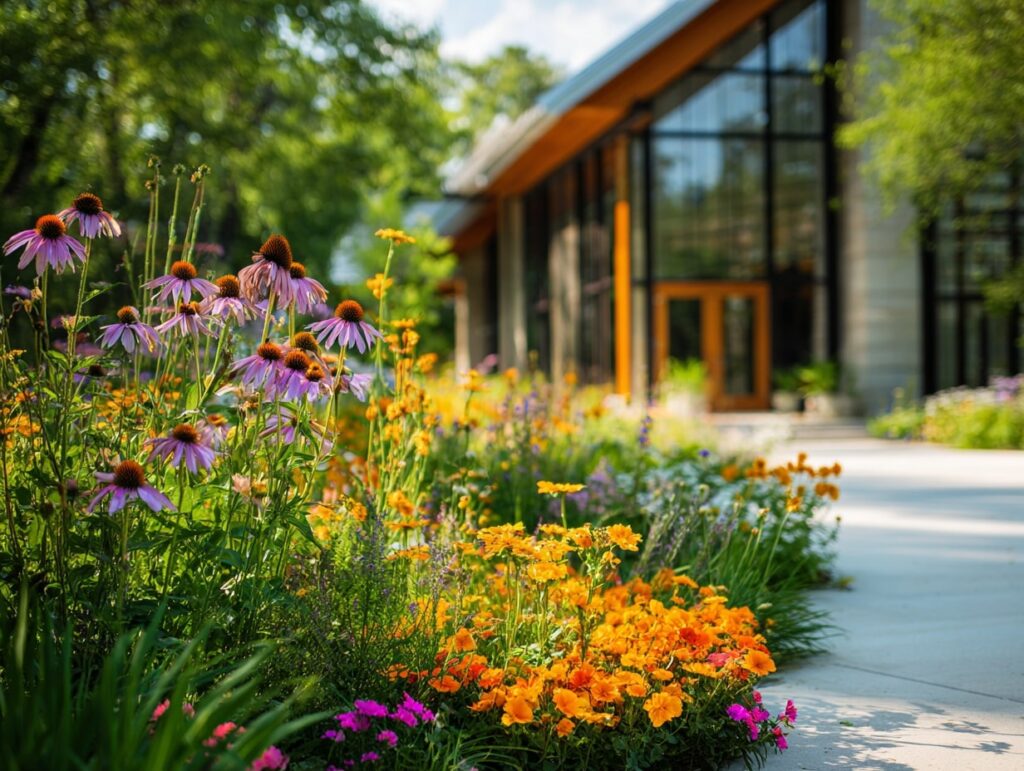 Colorful Wildflower Border for Summer Pathways

