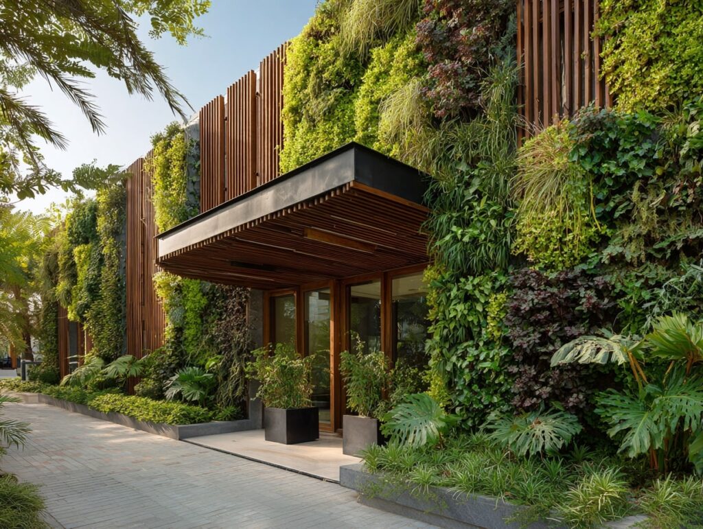 Refreshing Vertical Garden for Modern Facades

