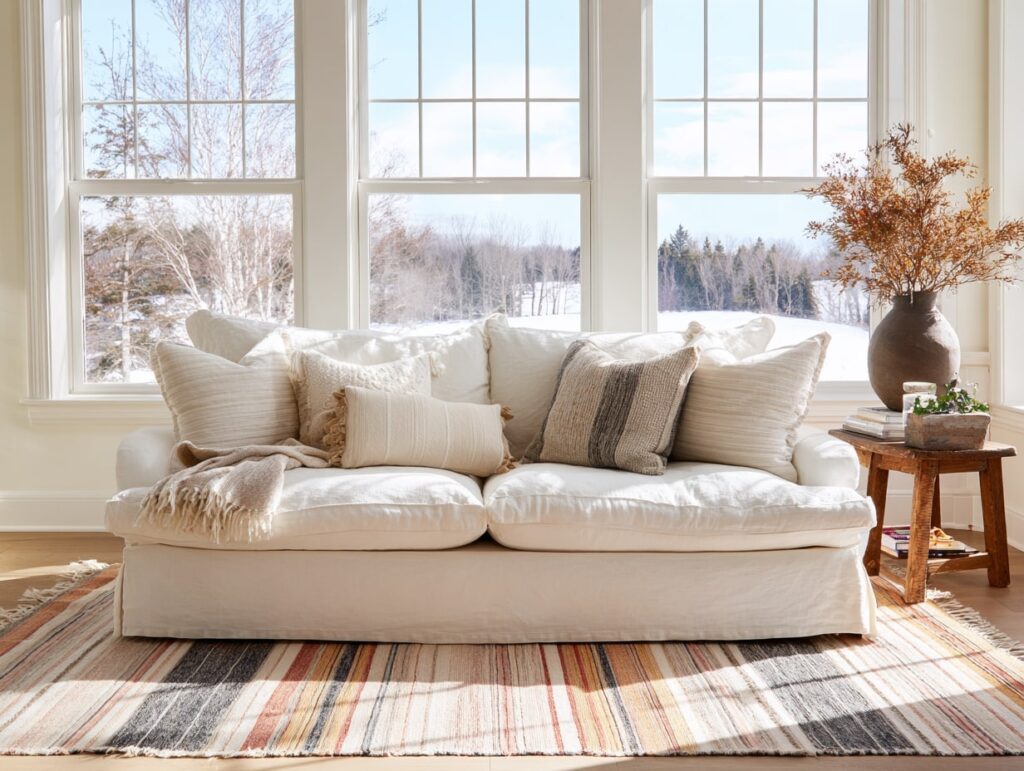 Lighten a Space with Neutral Seating


