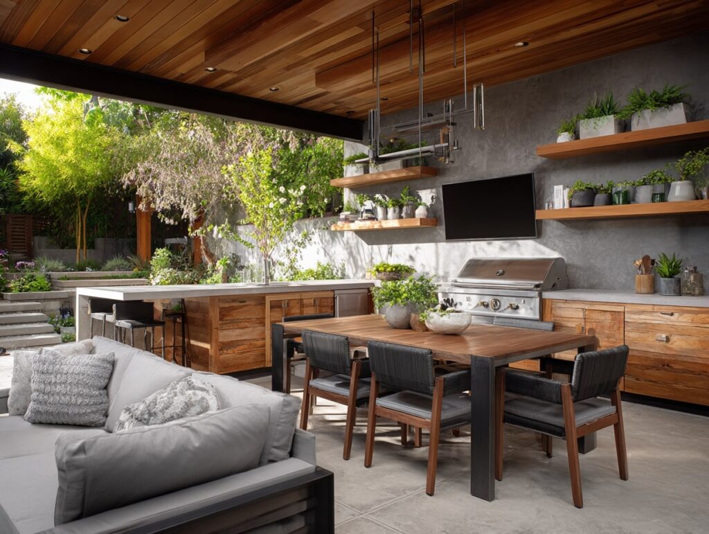 Stylish Outdoor Kitchen for Summer Gatherings

