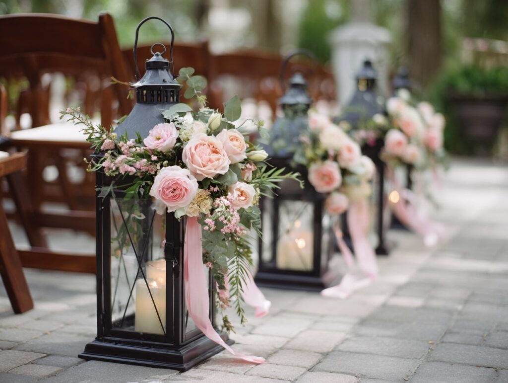 Floral Lanterns with Candle Glow for Easter Charm