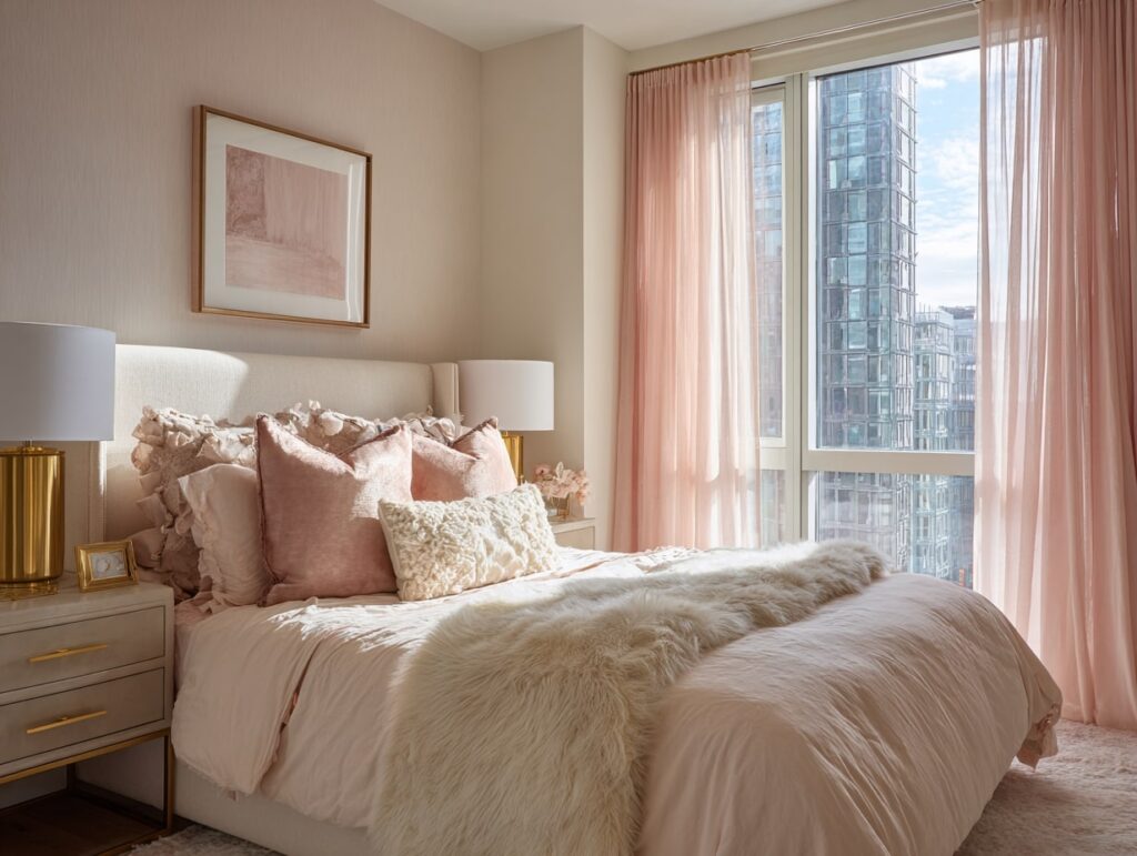 Soft Blush Urban Bedroom