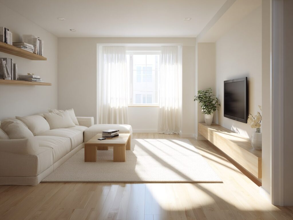 Minimalist Beige Living with Natural Light

