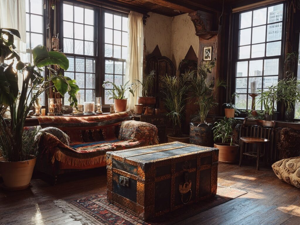 Vintage Boho Living Room with Eclectic Charm