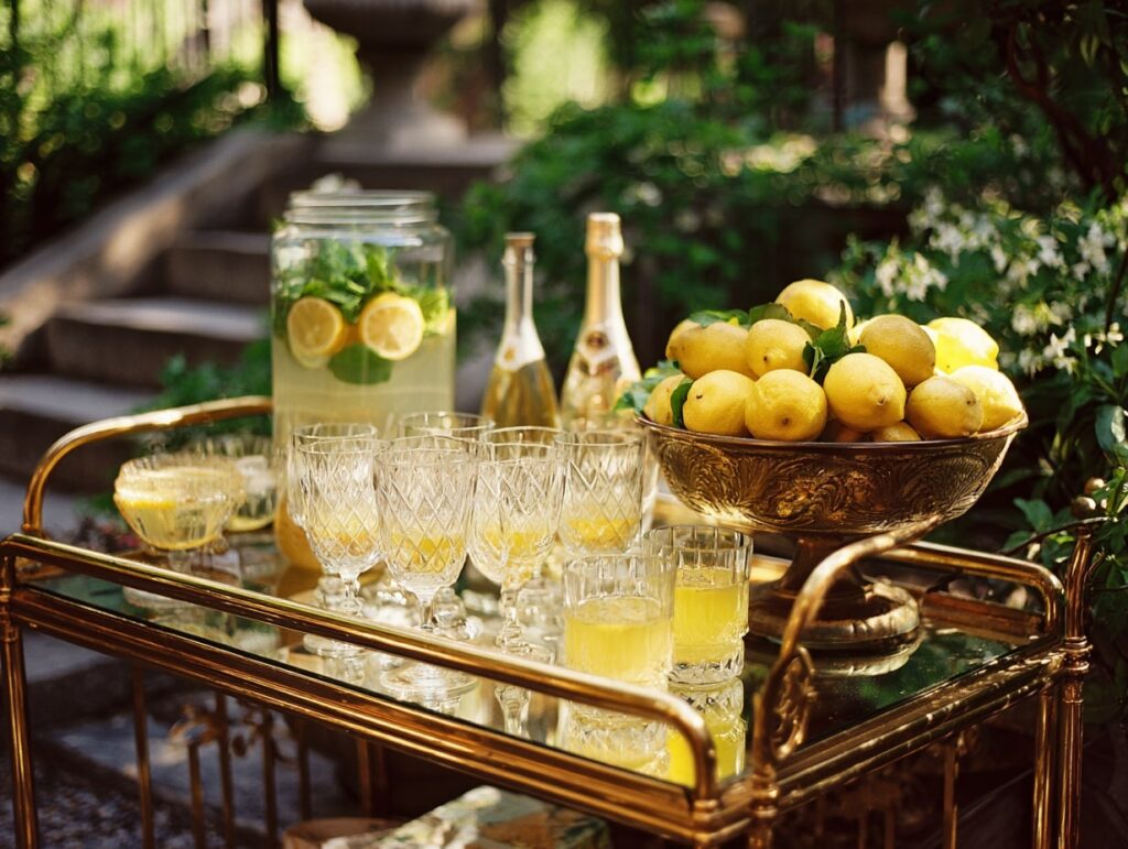 Lemonade Bar Cart for Refreshing Sips

