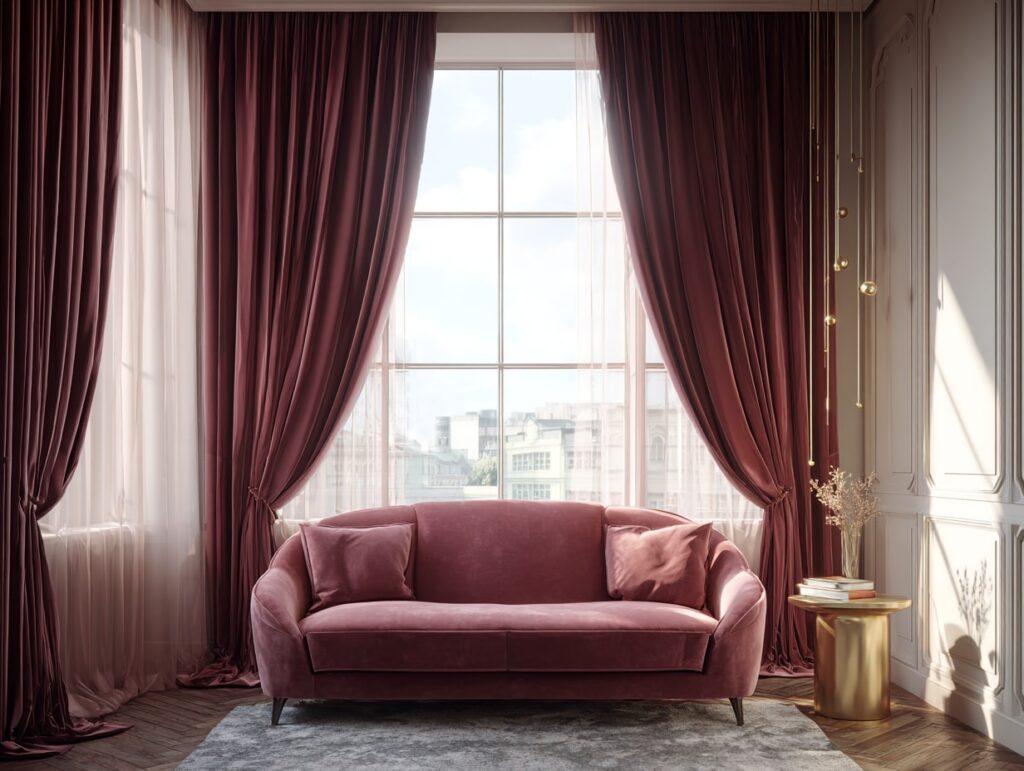 Velvet Sophistication in Rich Burgundy