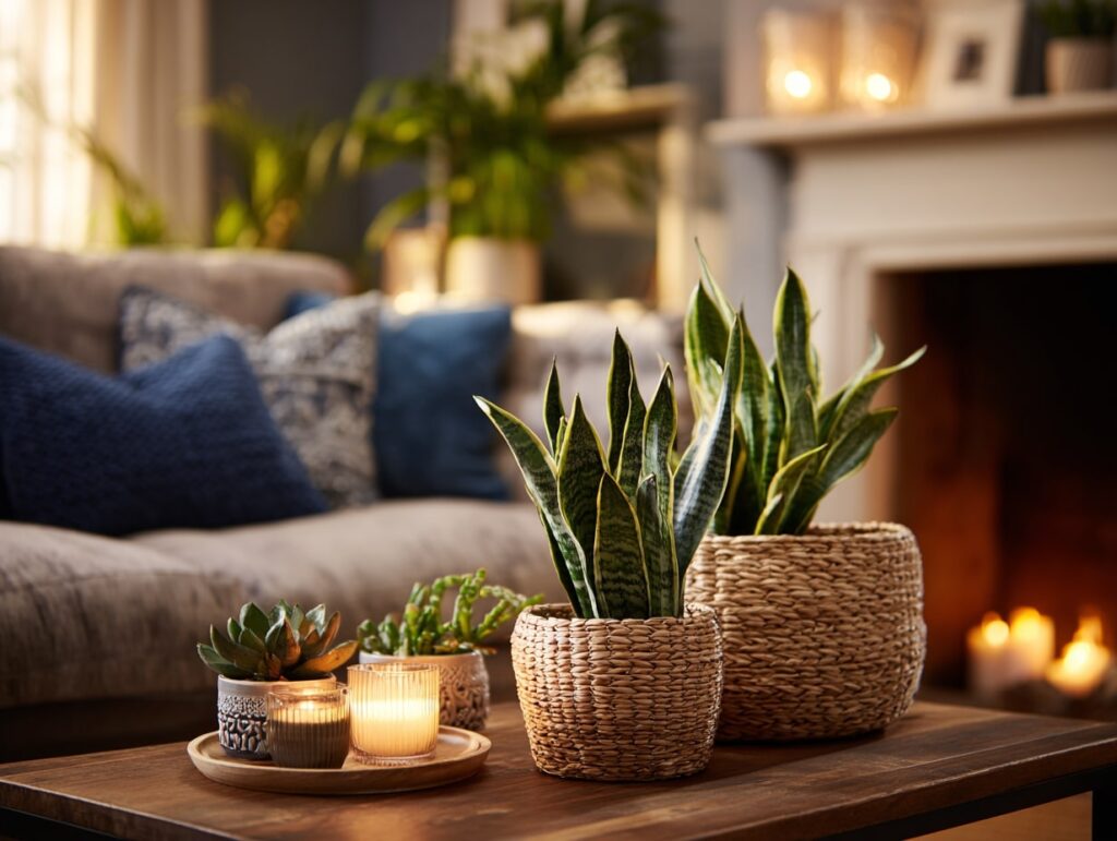 Green Touches for a Cozy Living Room

