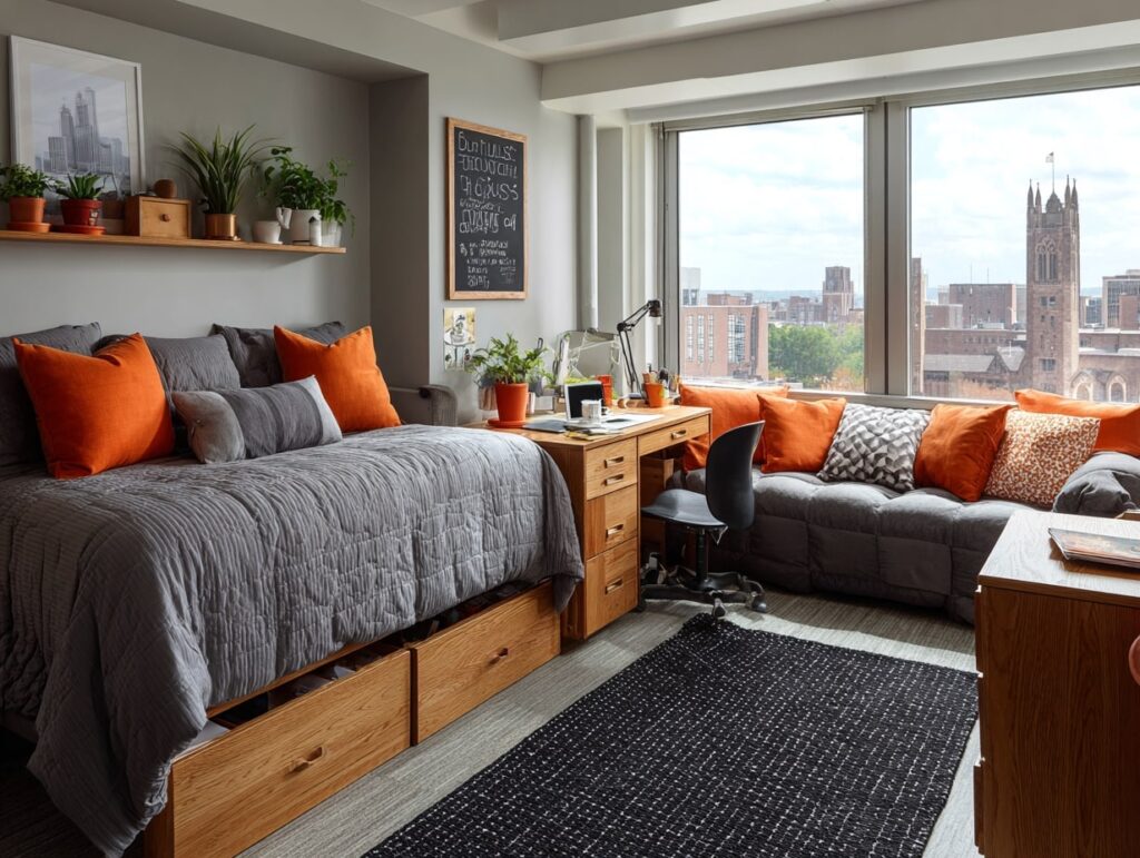 Bold Contrast with Urban Views


