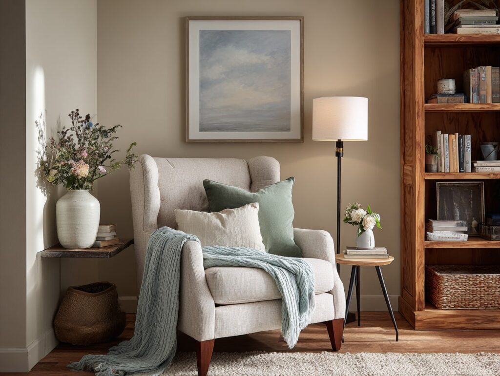 Cozy Reading Corner with Soft Accents

