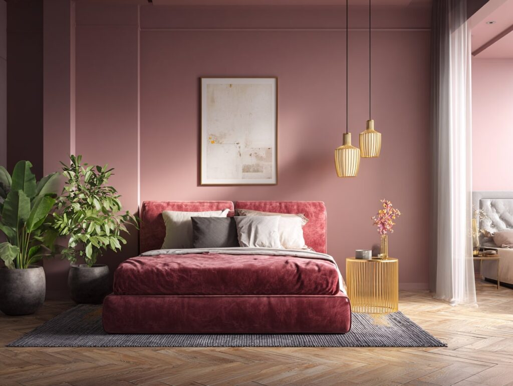 Velvet Rose Contemporary Bedroom