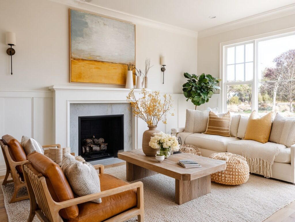Use Accent Colors to Refresh a Living Room

