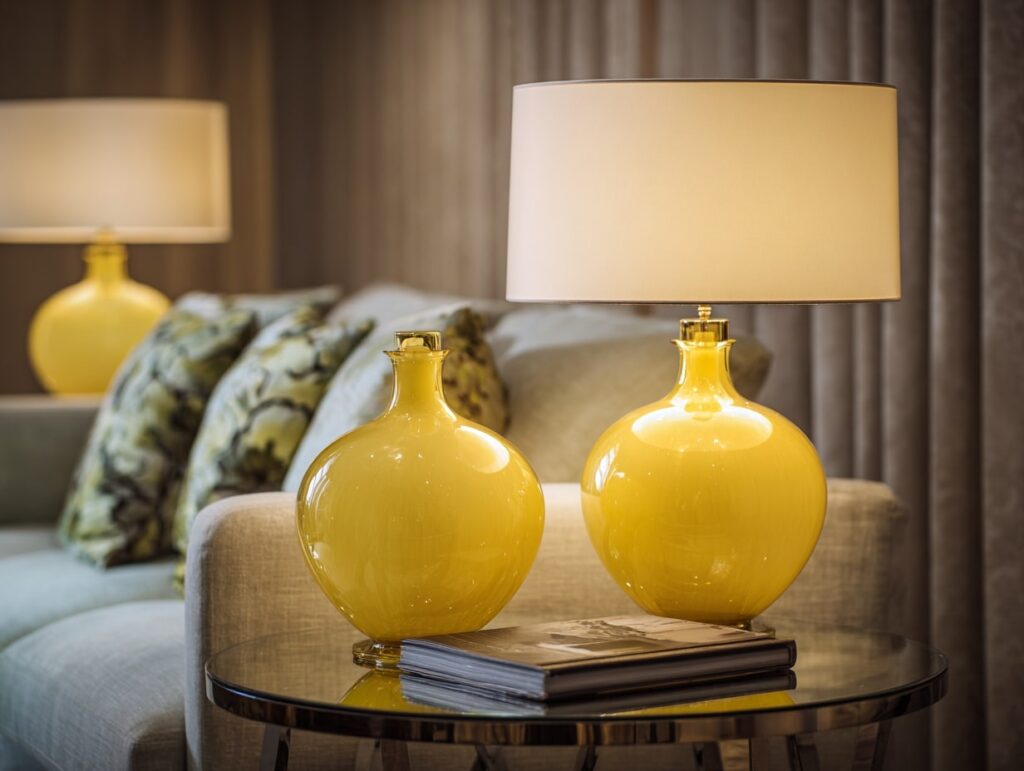 Beige Living with a Pop of Sunshine

