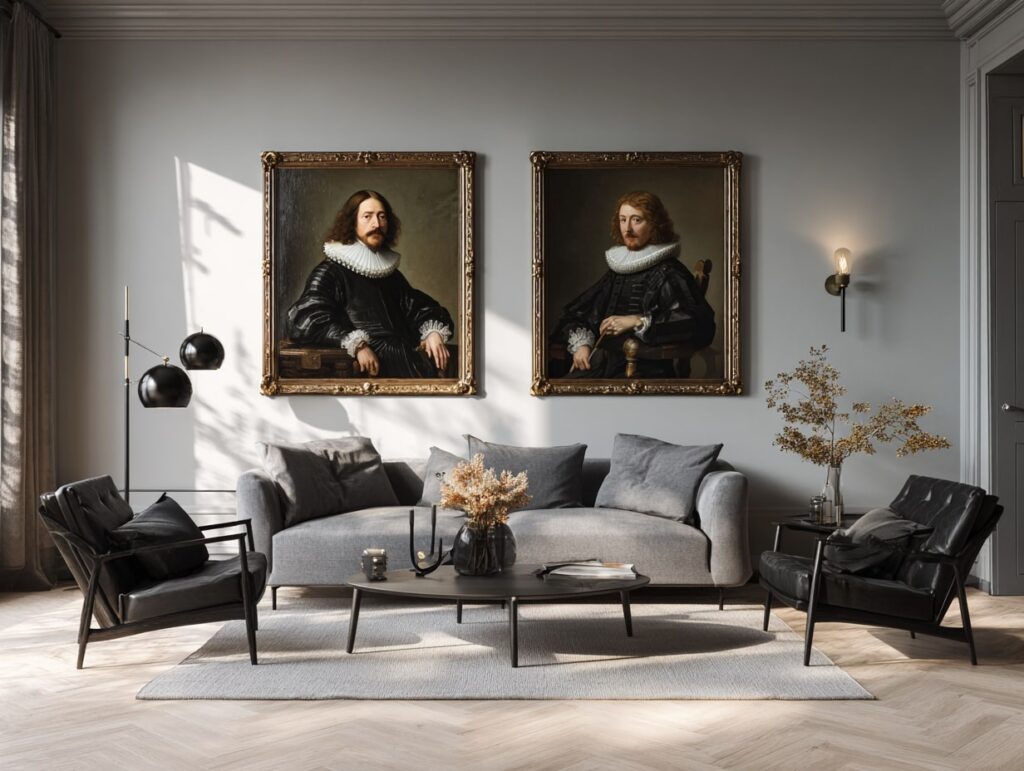 Heritage Portraits in a Modern Living Space