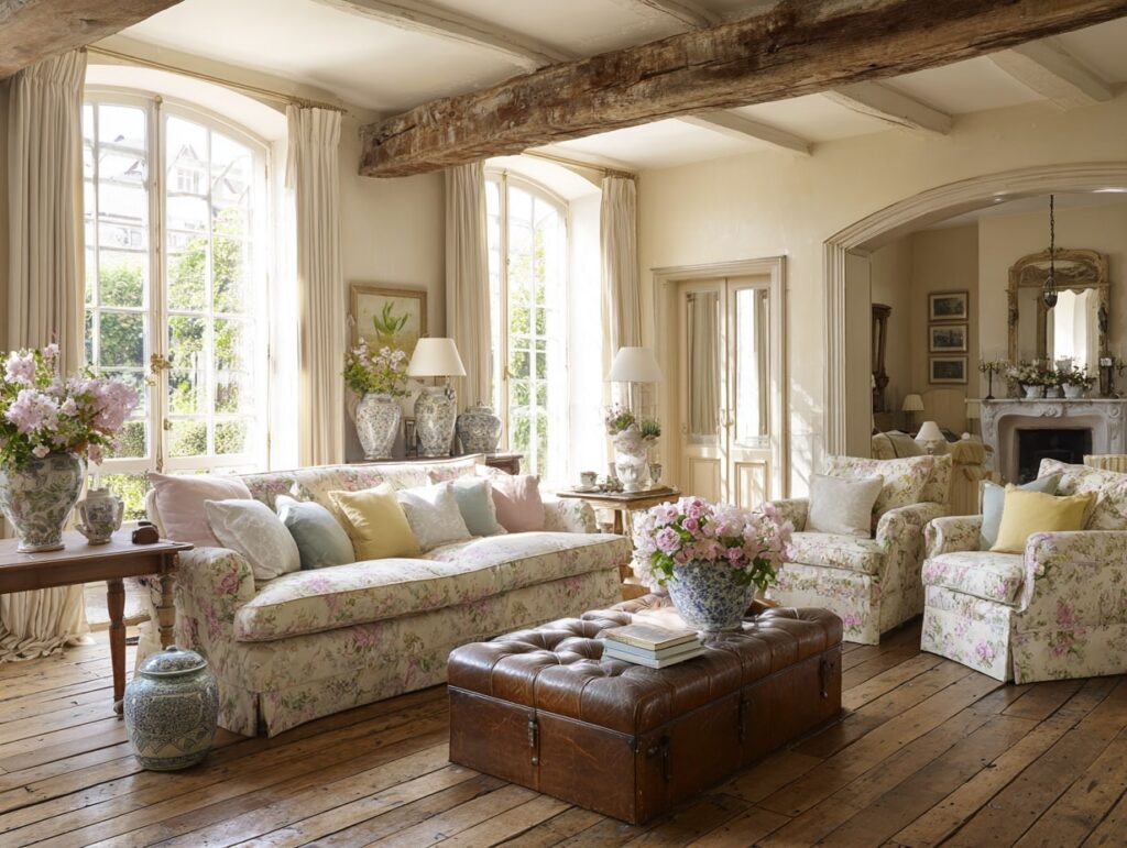 Timeless Floral Living Room Elegance

